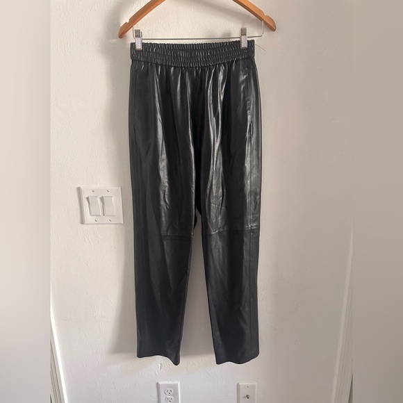 Seven For All Mankind‎ Faux Leather Joggers in Black Sz S - Picture 4 of 7